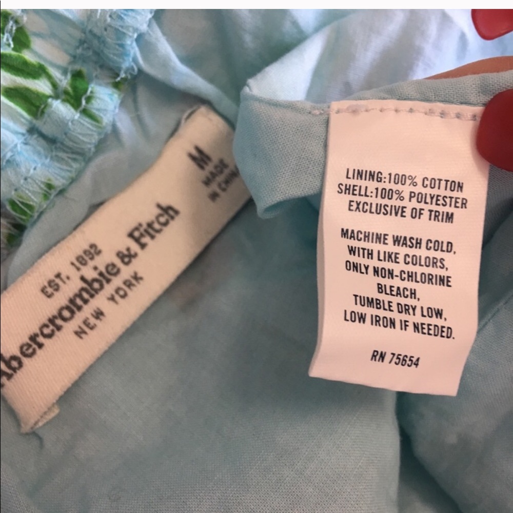 🛑Abercrombie & Fitch Blue Ruffled Mini Skirt M - Picture 6 of 8
